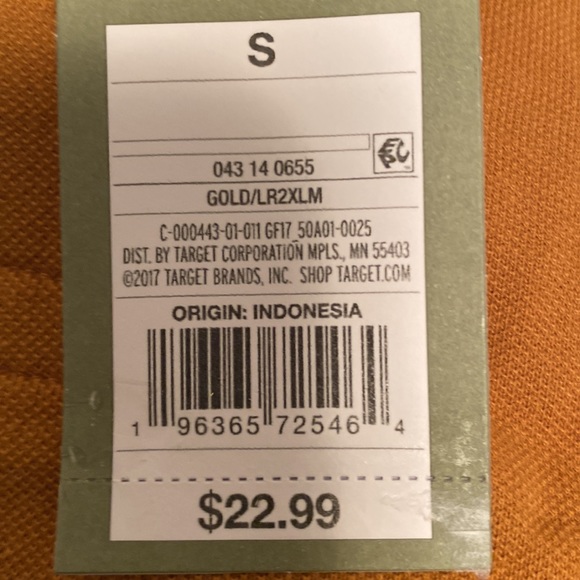 Brand New Goodfellow & Co Gold Long Sleeve Polo…size S - Picture 5 of 5